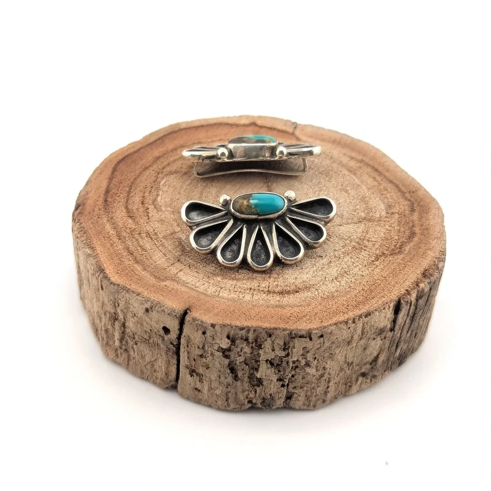 Handmade Navajo Kingman Turquoise Watch‎ Band Decor Sterling Silver Accessory **